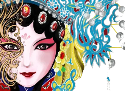 Colorful Chinese Opera Mask Art