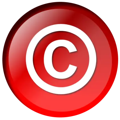 Red Copyright Protection Symbol