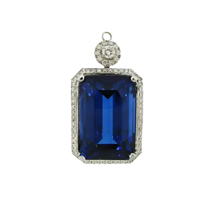 Elegant Blue Gem Pendant