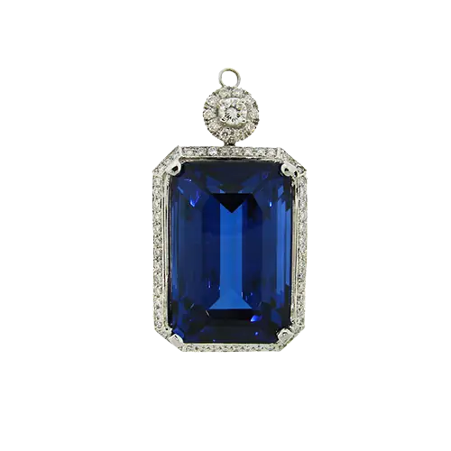 Elegant Blue Gem Pendant