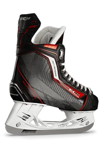 Black Ice Skates with Red Details