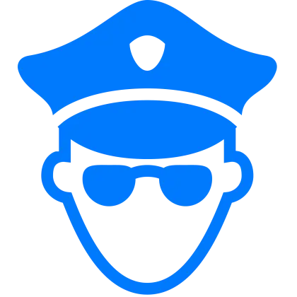 Blue Police Logo Icon