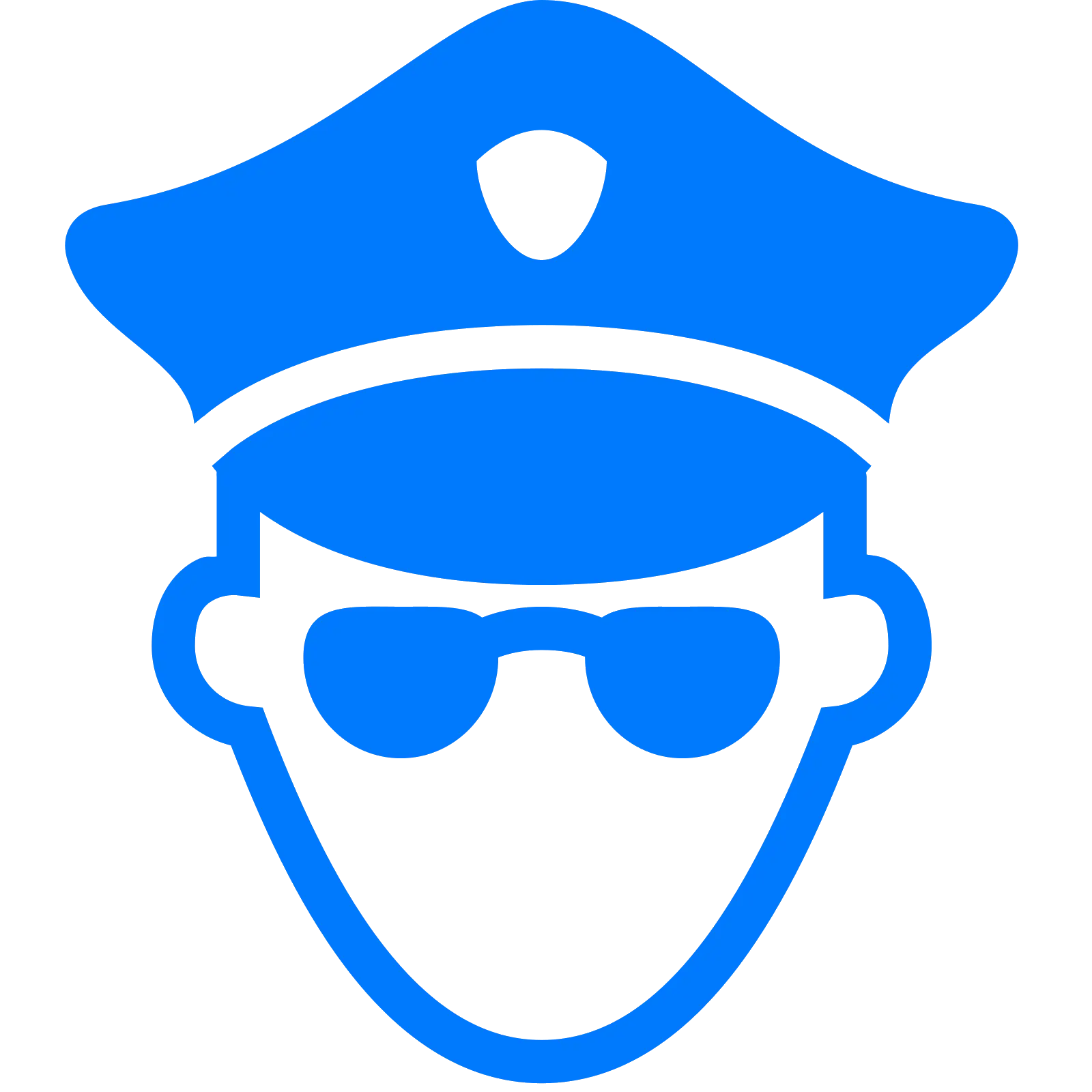 Blue Police Logo Icon