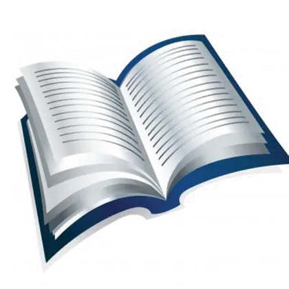 Blue Open Book Illustration