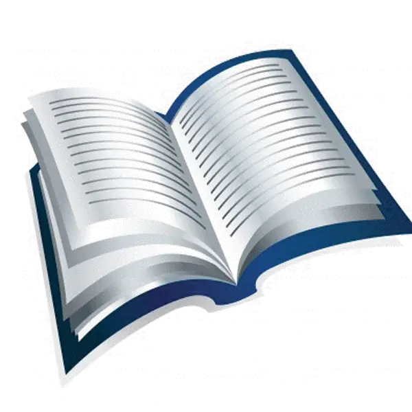 Blue Open Book Illustration