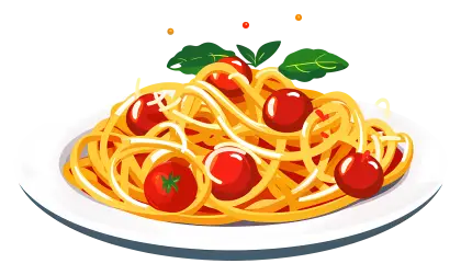 Delicious Plate of Spaghetti with Tomatoes