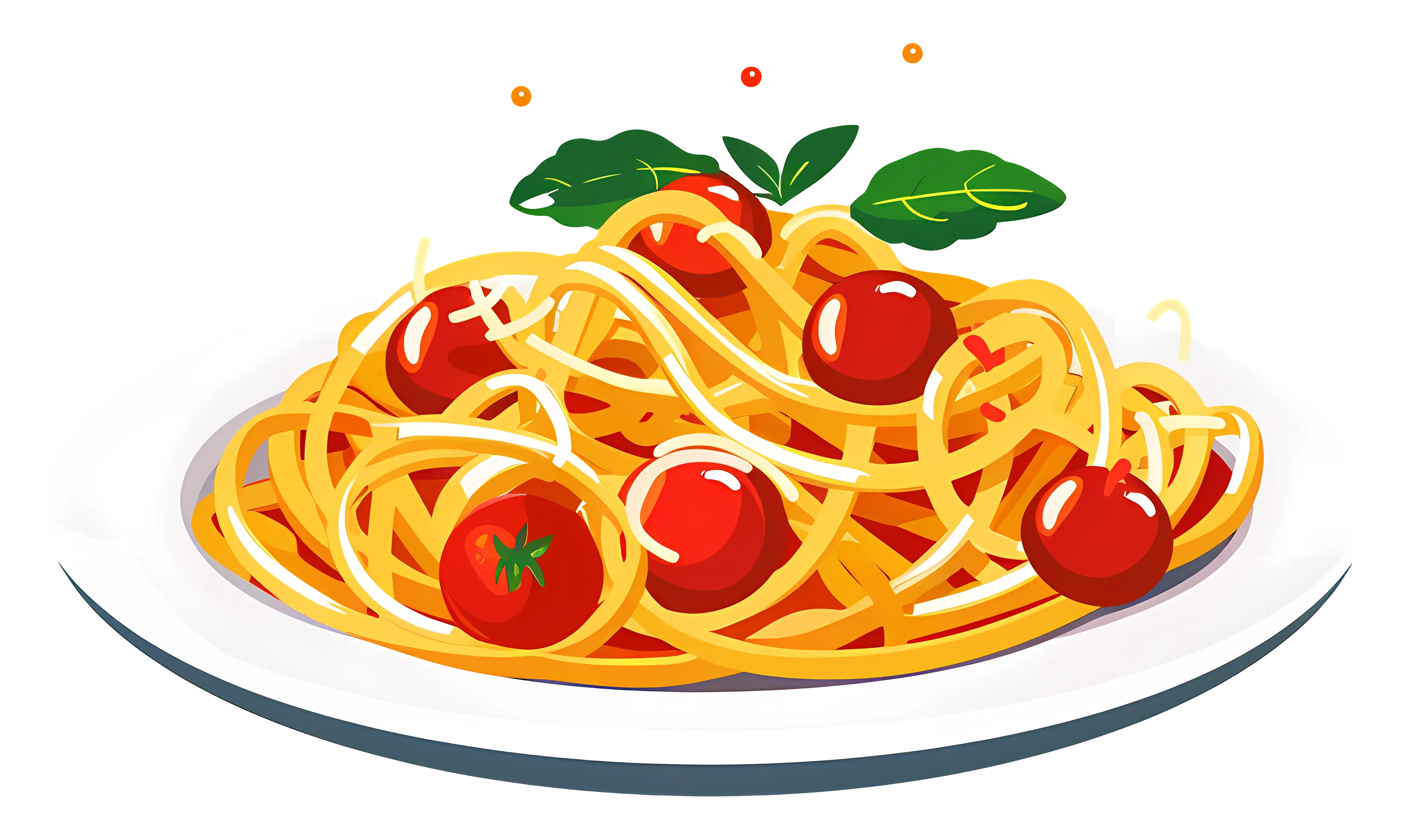 Delicious Plate of Spaghetti with Tomatoes