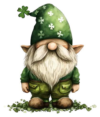 Cute St. Patrick&#039;s Day Gnome with Clover Hat