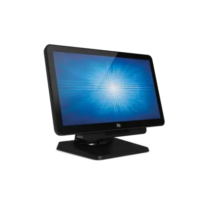 Black Computer Monitor with Blue Screen