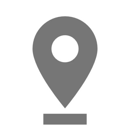 Minimalist Grey Map Pin Icon