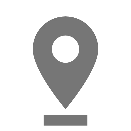 Minimalist Grey Map Pin Icon