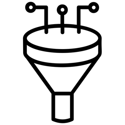Technology Data Funnel Symbol