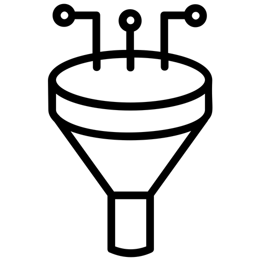 Technology Data Funnel Symbol