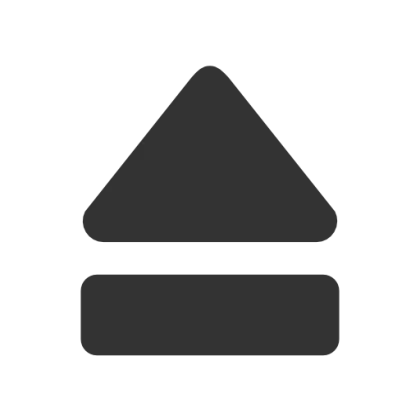 Eject Icon with Triangle Design