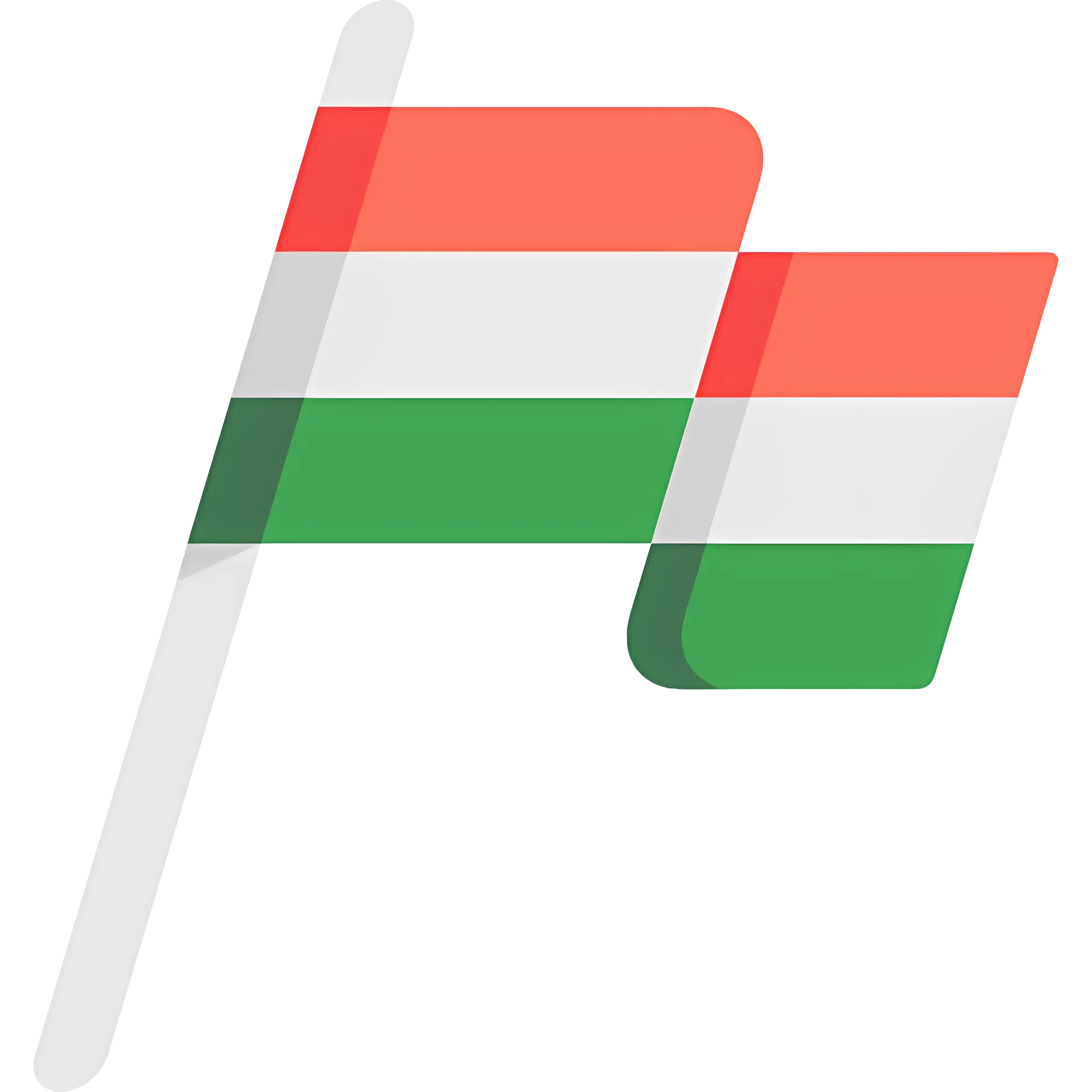 Red, White, and Green Flag