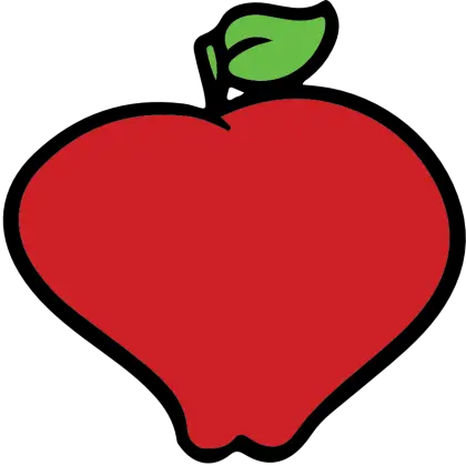 Red Apple Cartoon Illustration