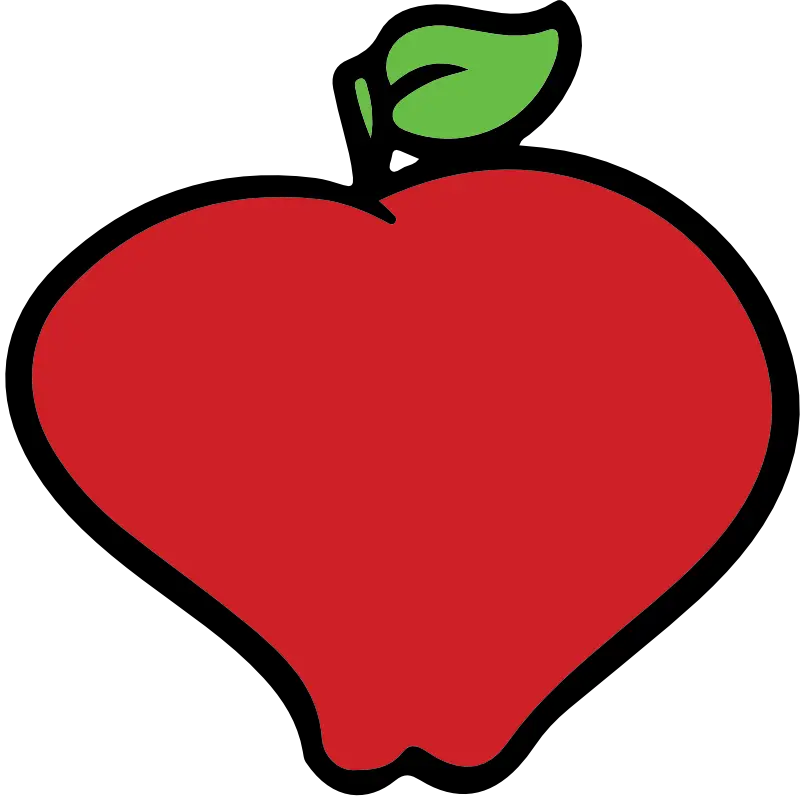 Red Apple Cartoon Illustration