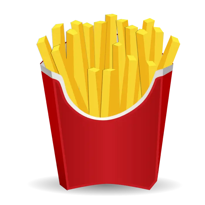 Crispy French Fries in Red Box