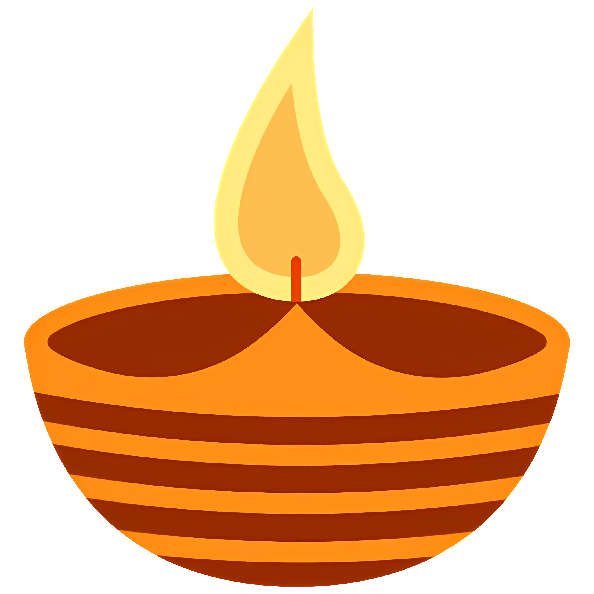 Illuminated Diya Oil Lamp for Diwali Festival