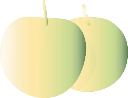 Illustration of Yellow Apples with Shading