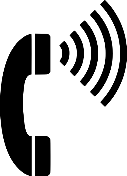 Phone Call Icon with Signal Waves