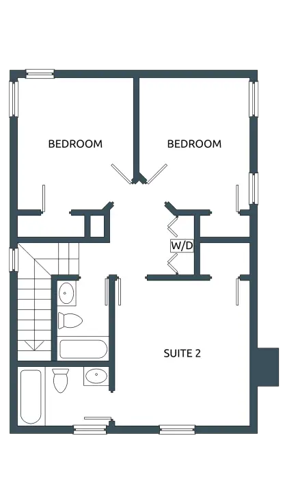 Architectural Floor Plan Blueprint for Housing