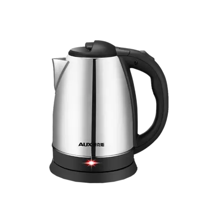 Stainless Steel Electric Kettle with Black Handle