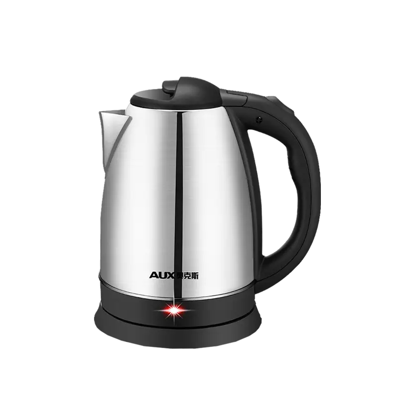 Stainless Steel Electric Kettle with Black Handle