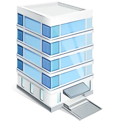 Modern Glass Office Building Illustration