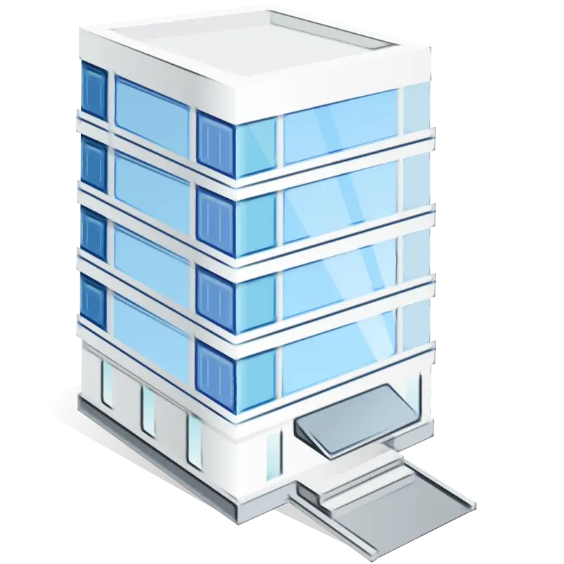 Modern Glass Office Building Illustration