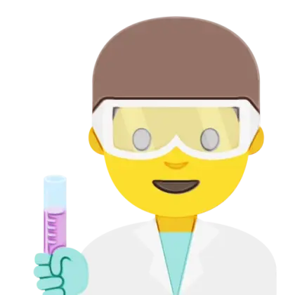 Scientist Emoji Holding a Test Tube