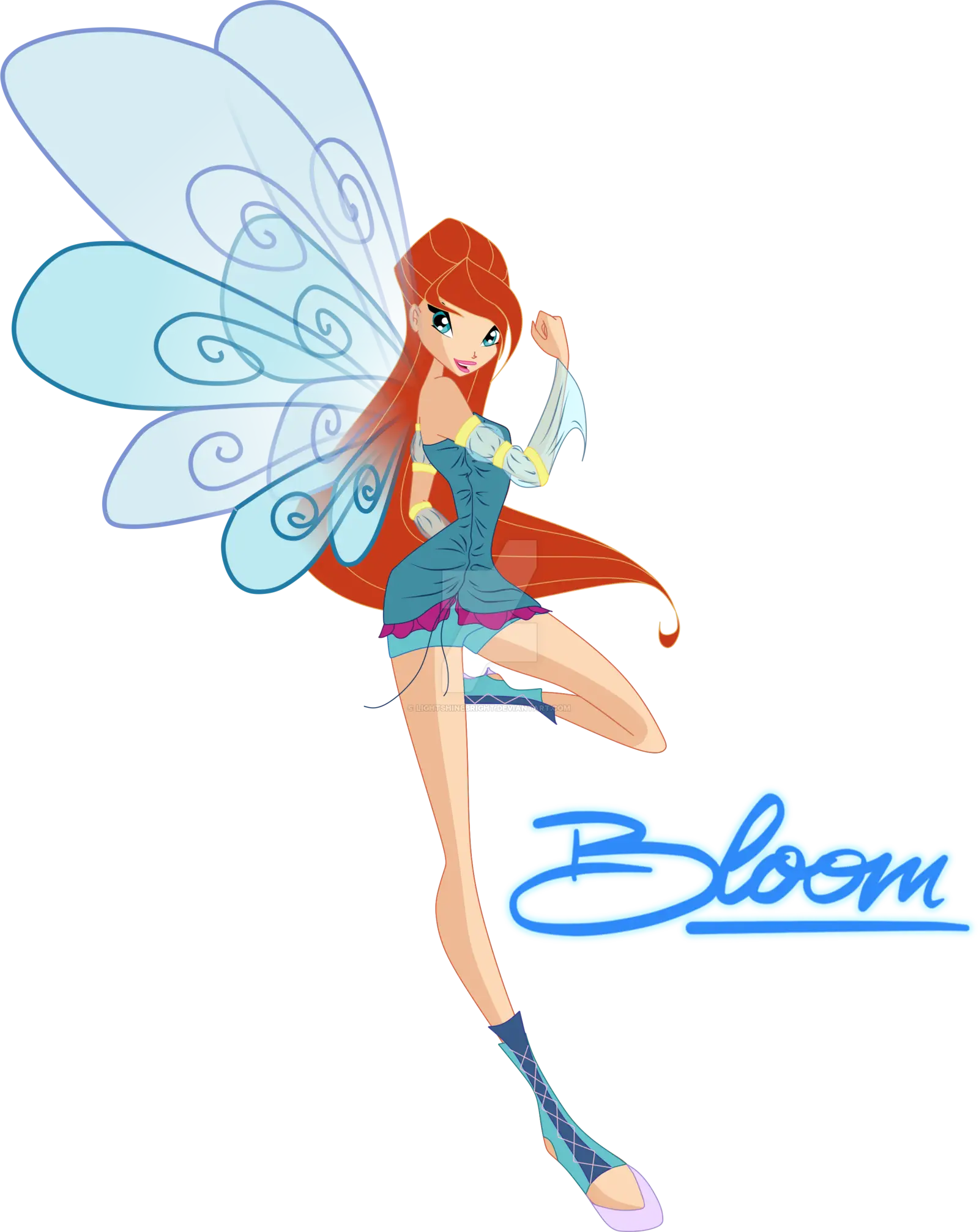 Colorful Animated Fairy with Wings