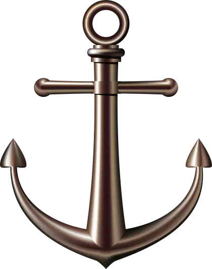 Metal Anchor in Brown Finish