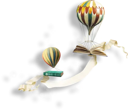 Hot Air Balloons with Books