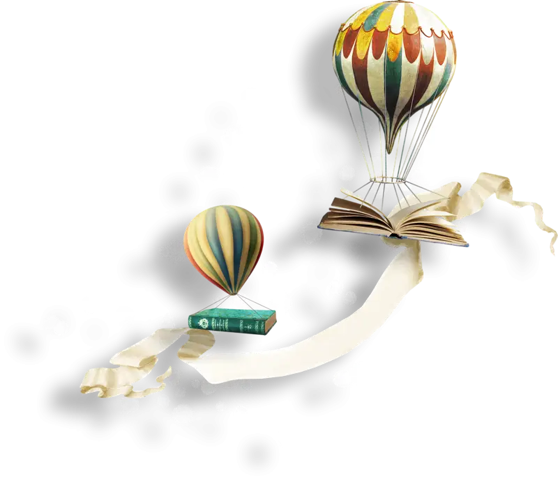 Hot Air Balloons with Books