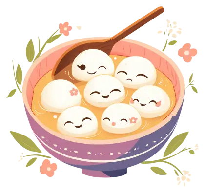 Bowl of Cute Sweet Dumplings