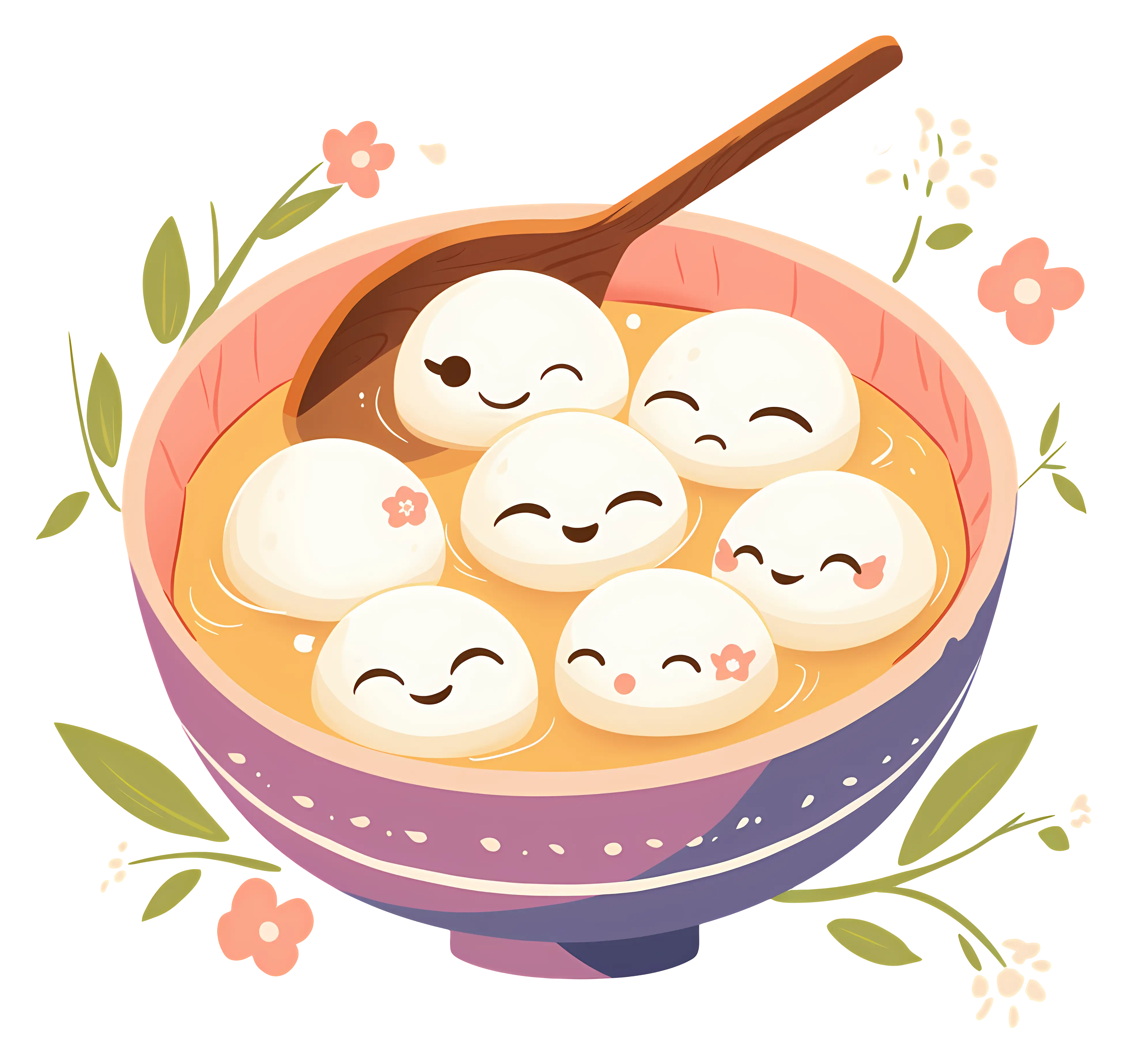 Bowl of Cute Sweet Dumplings