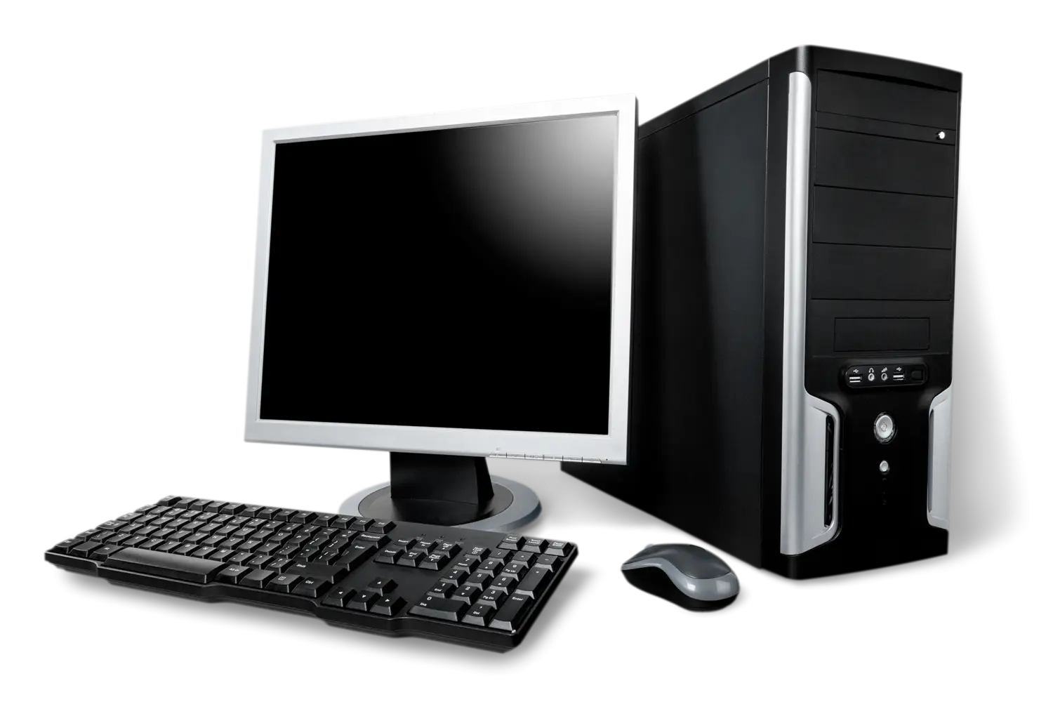Desktop Computer Setup with Monitor and Accessories