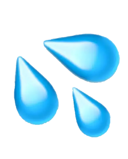 Blue Water Droplets Emoji