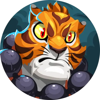 Angry Tiger Cartoon Character