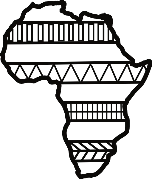 Africa Map Outline with Geometric Patterns