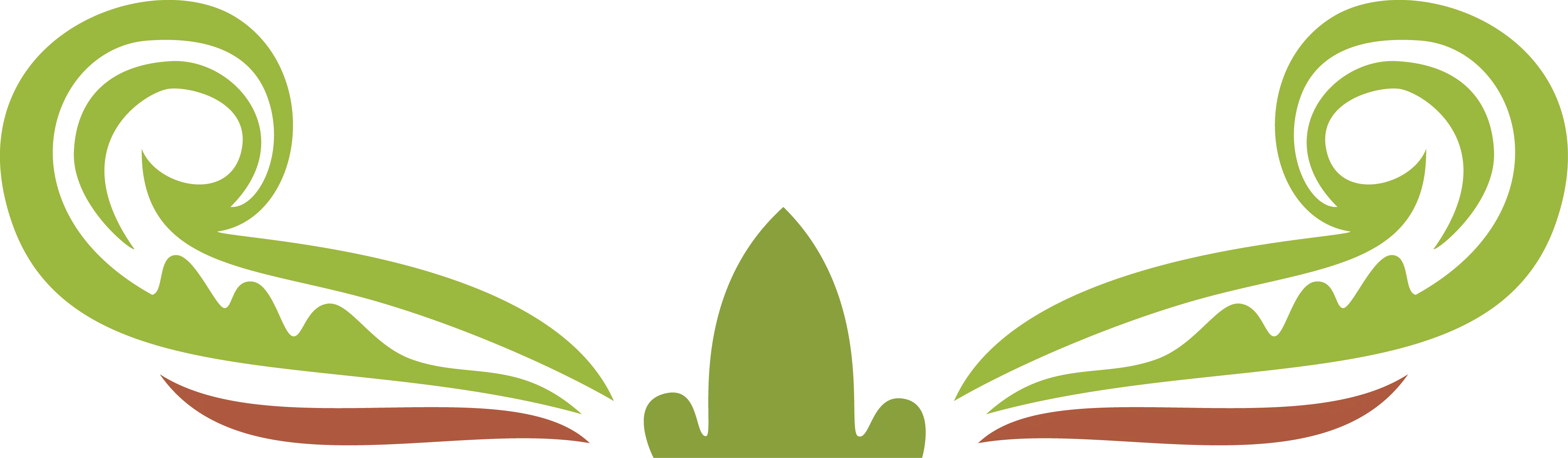 Green Decorative Swirl Design
