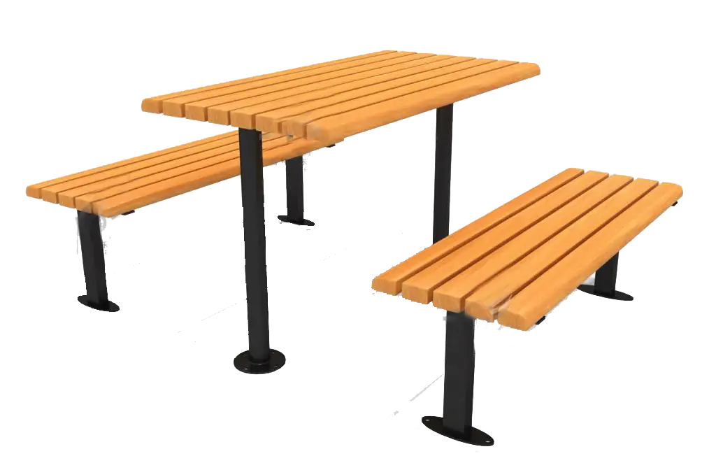 Sturdy Wooden Picnic Table with Benches