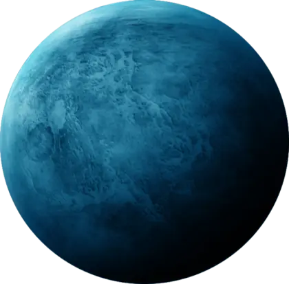 Blue Cosmic Planet Illustration
