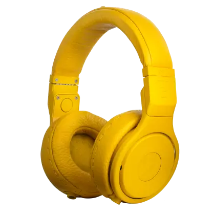 Bright Yellow Headphones