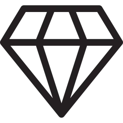 Simple Diamond Symbol Outline Icon