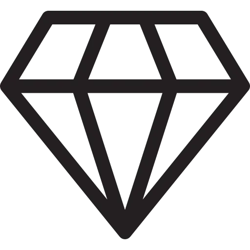 Simple Diamond Symbol Outline Icon