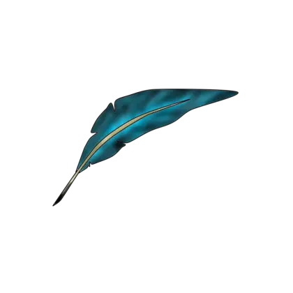 Blue Feather with a Sleek Design