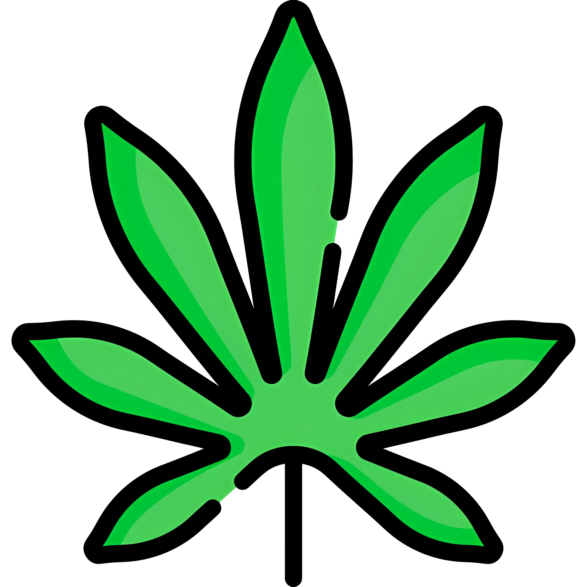 Green Cannabis Leaf Illustration