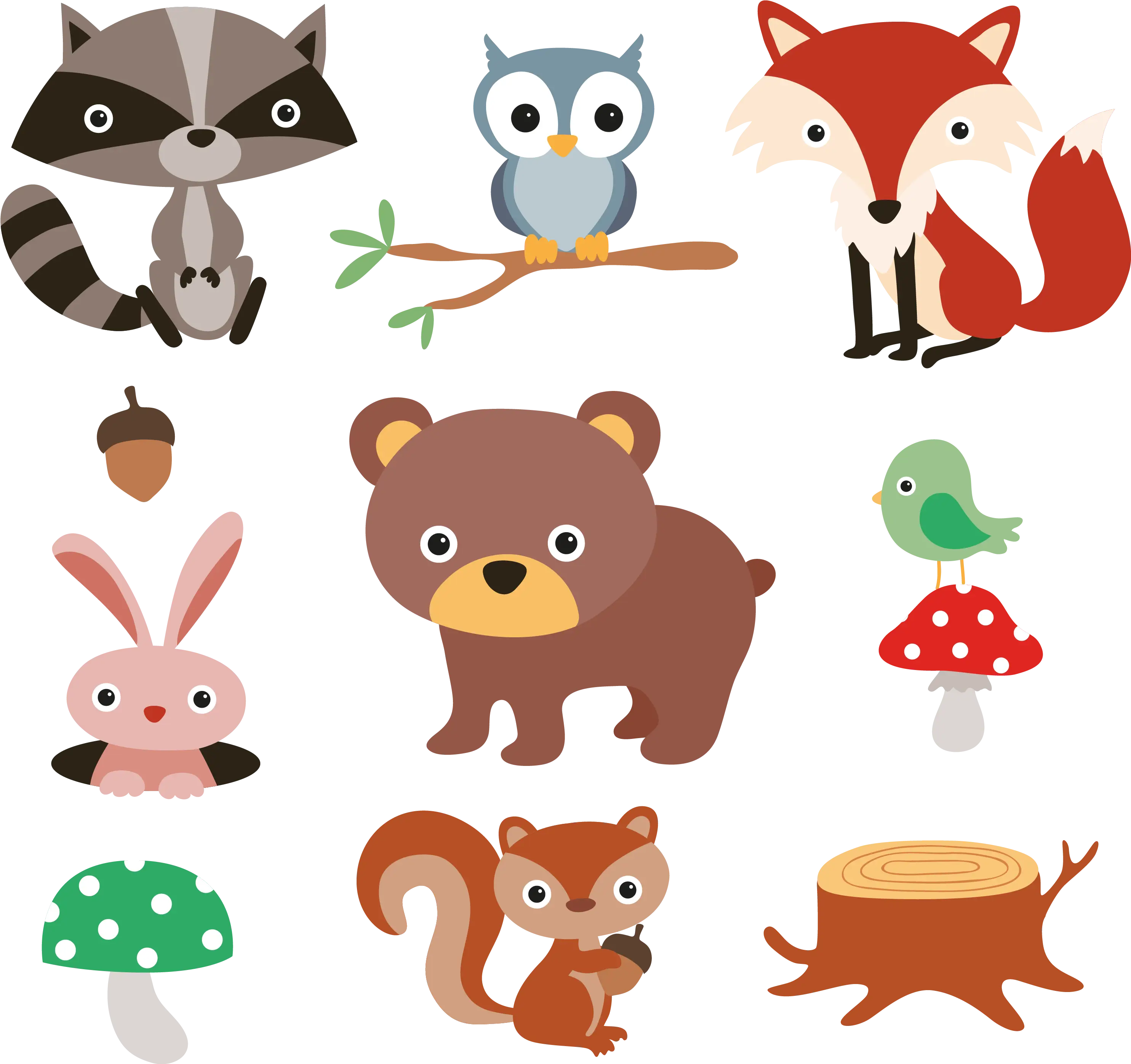 Cute Cartoon Forest Animals